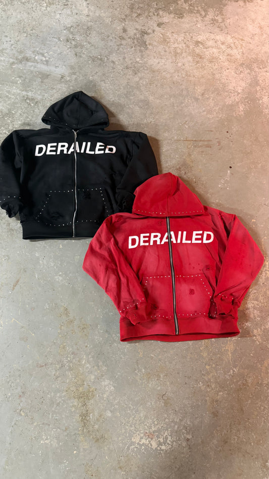 Derailed Distressed Zip-up